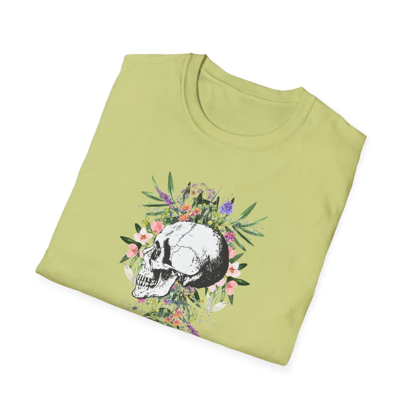 Botanical Skull - Unisex Softstyle T-Shirt