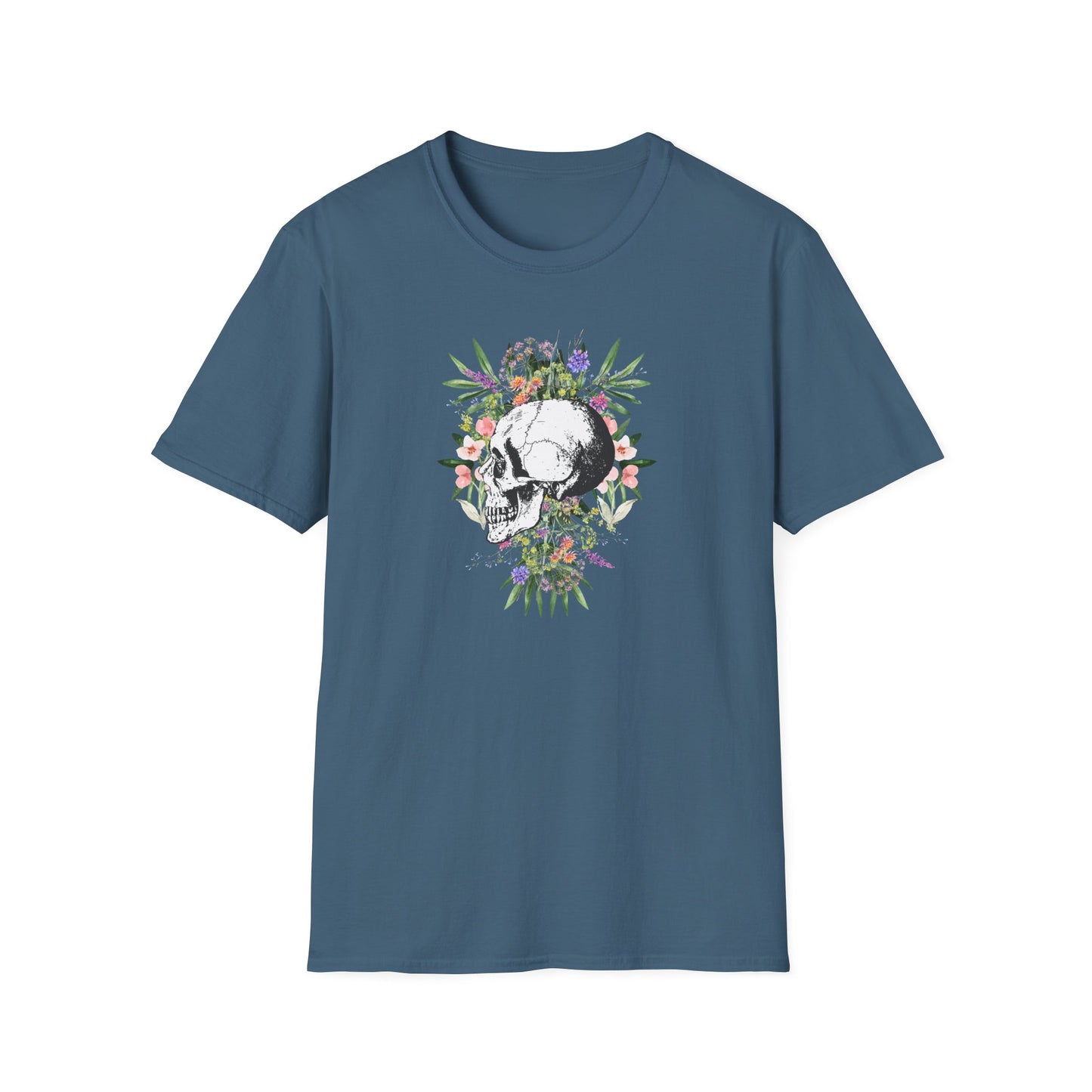 Botanical Skull - Unisex Softstyle T-Shirt