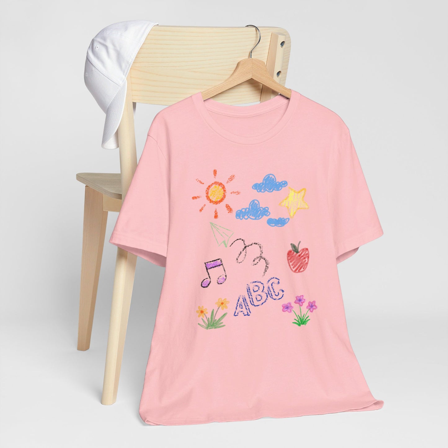 Crayon Doodles Tshirt - Unisex Jersey Short Sleeve Tee