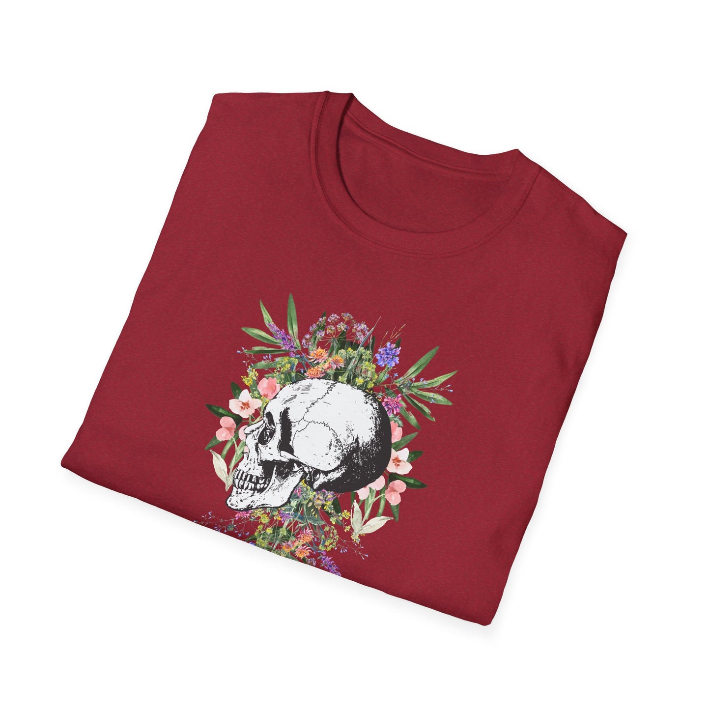 Botanical Skull - Unisex Softstyle T-Shirt