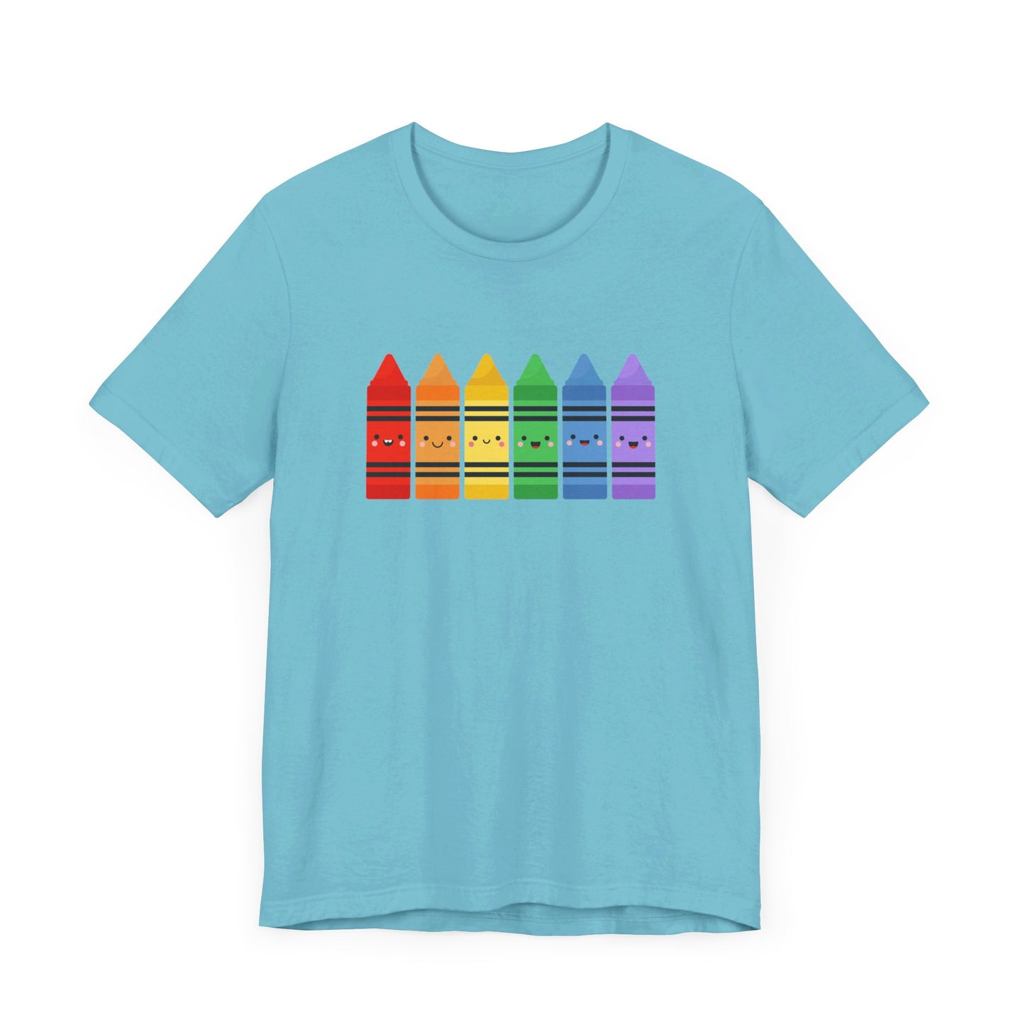 Crayon Rainbow Tshirt - Unisex Jersey Short Sleeve Tee