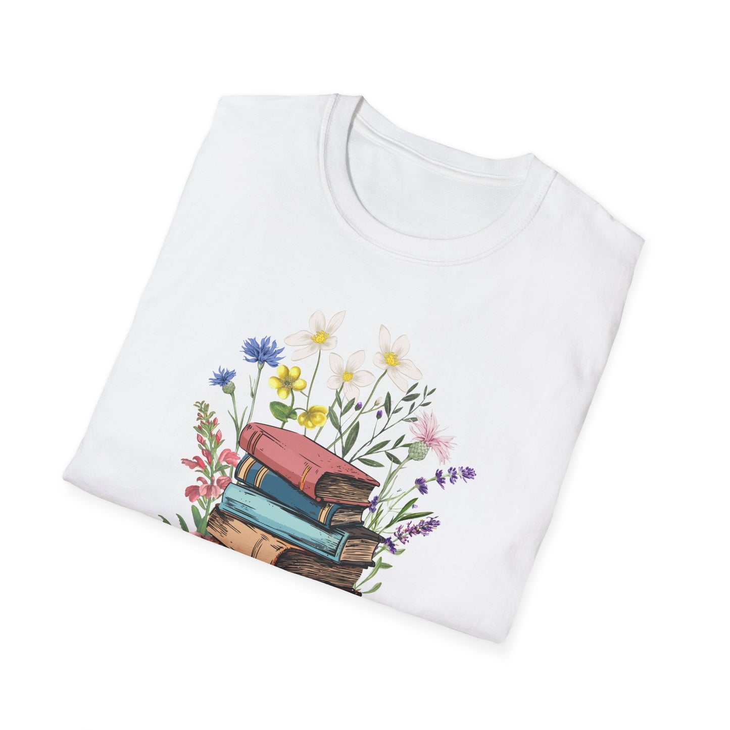 Book Bouquet - Unisex Softstyle T-Shirt