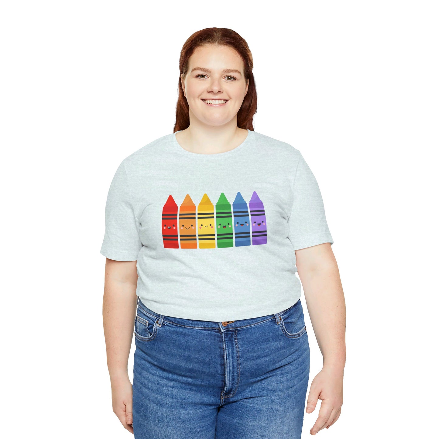 Crayon Rainbow Tshirt - Unisex Jersey Short Sleeve Tee