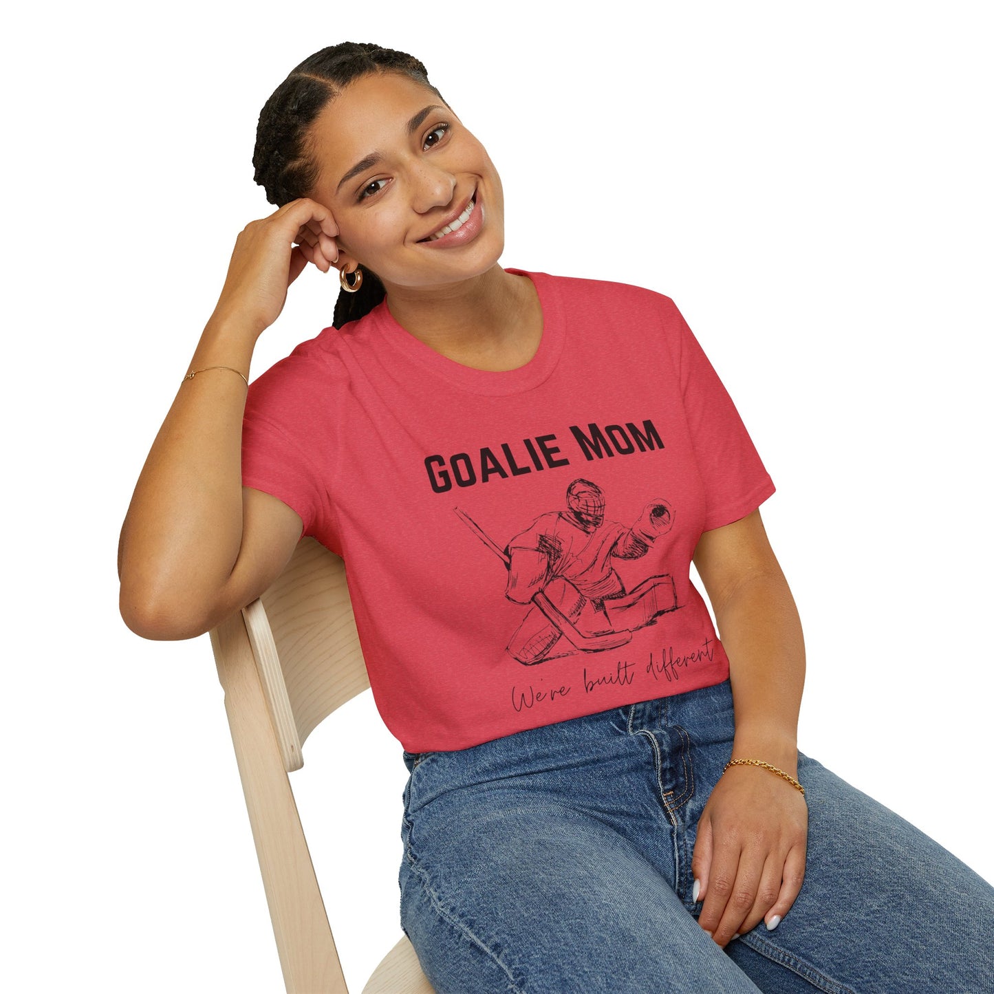 Goalie Mom. We're Built Different - Unisex Softstyle T-Shirt