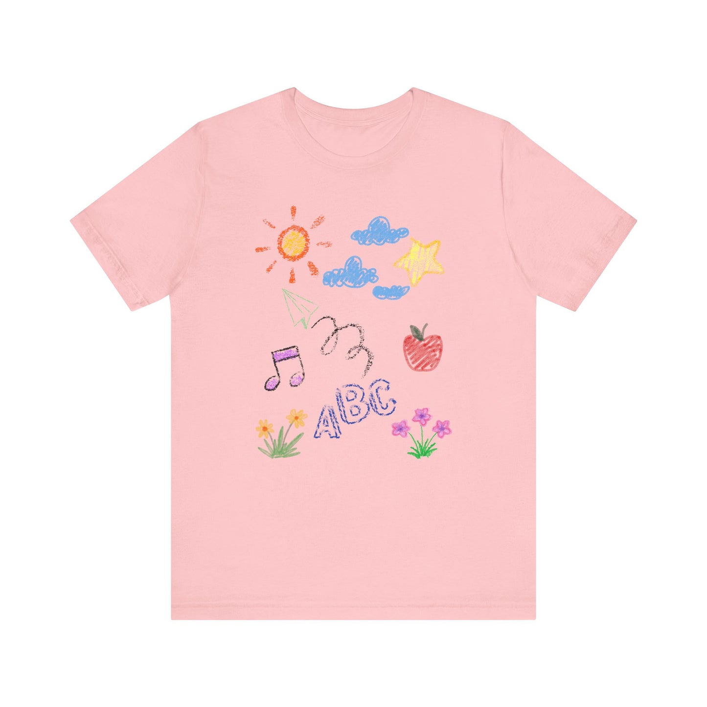 Crayon Doodles Tshirt - Unisex Jersey Short Sleeve Tee