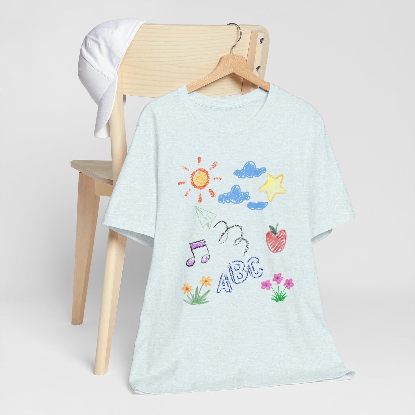 Crayon Doodles Tshirt - Unisex Jersey Short Sleeve Tee