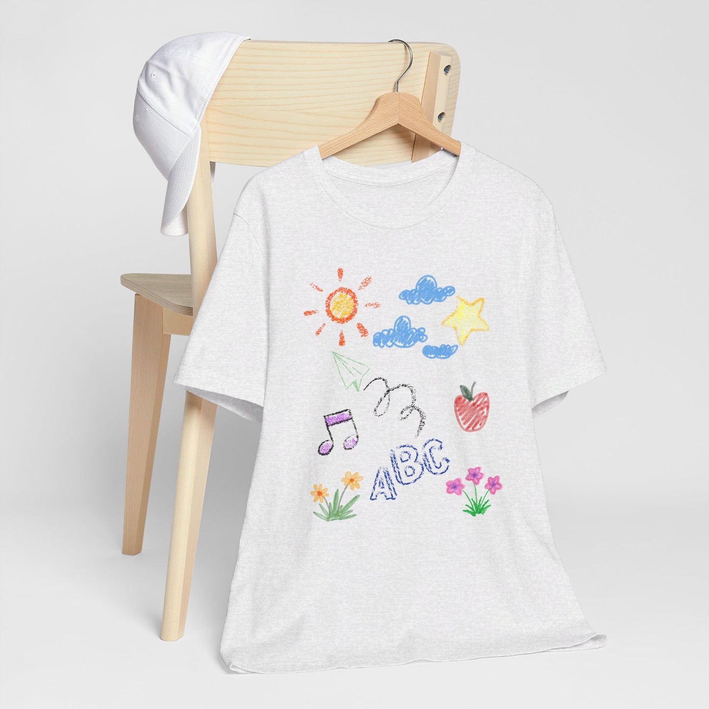 Crayon Doodles Tshirt - Unisex Jersey Short Sleeve Tee