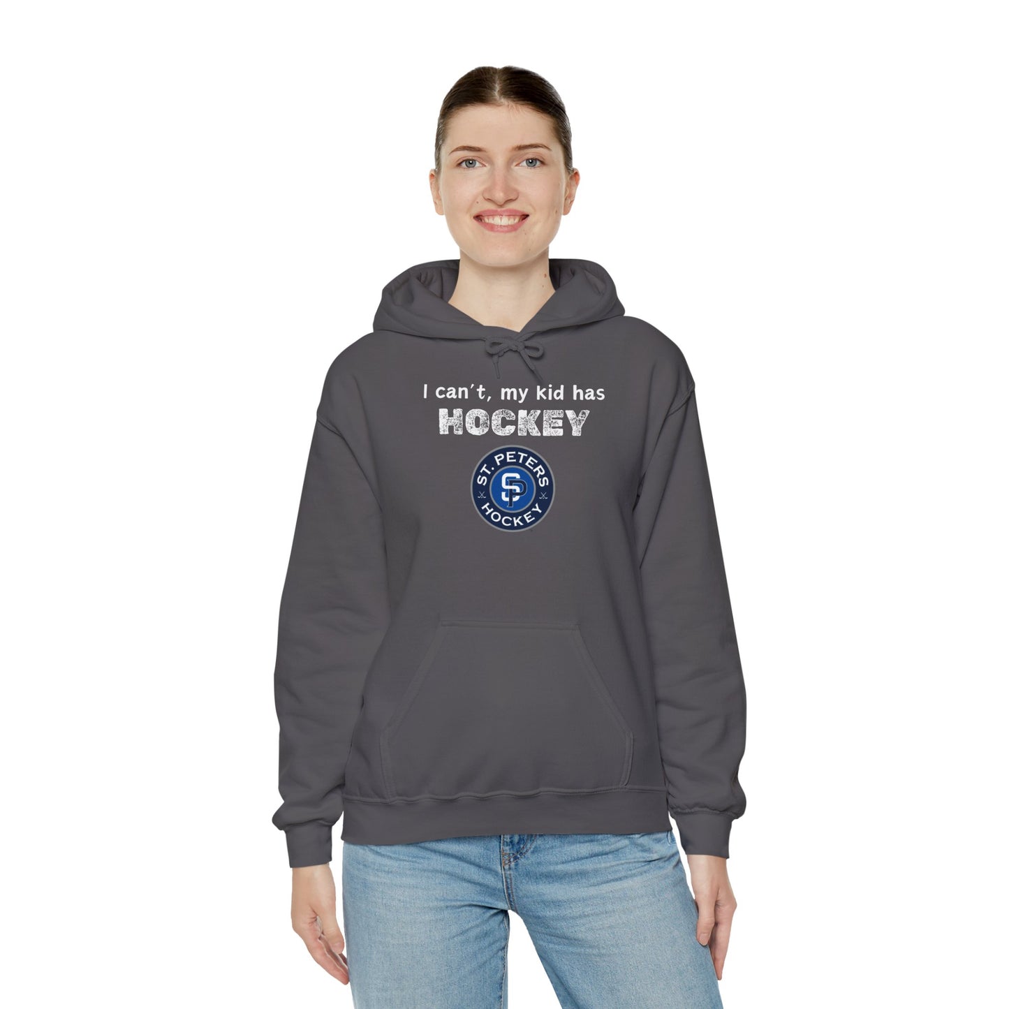 STP I can't, my kid has hockey - Unisex Heavy Blend™ Hooded Sweatshirt