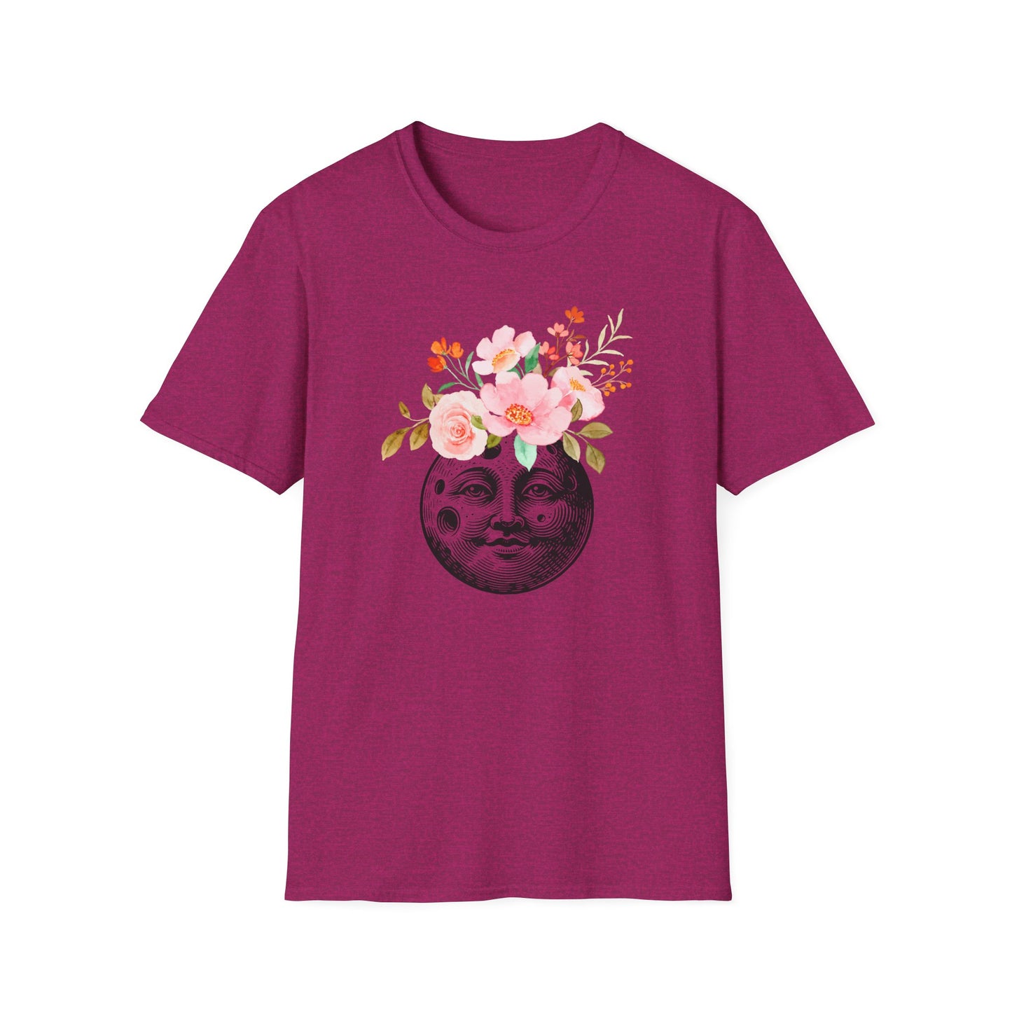 Flower Crown Moon - Unisex Softstyle T-Shirt