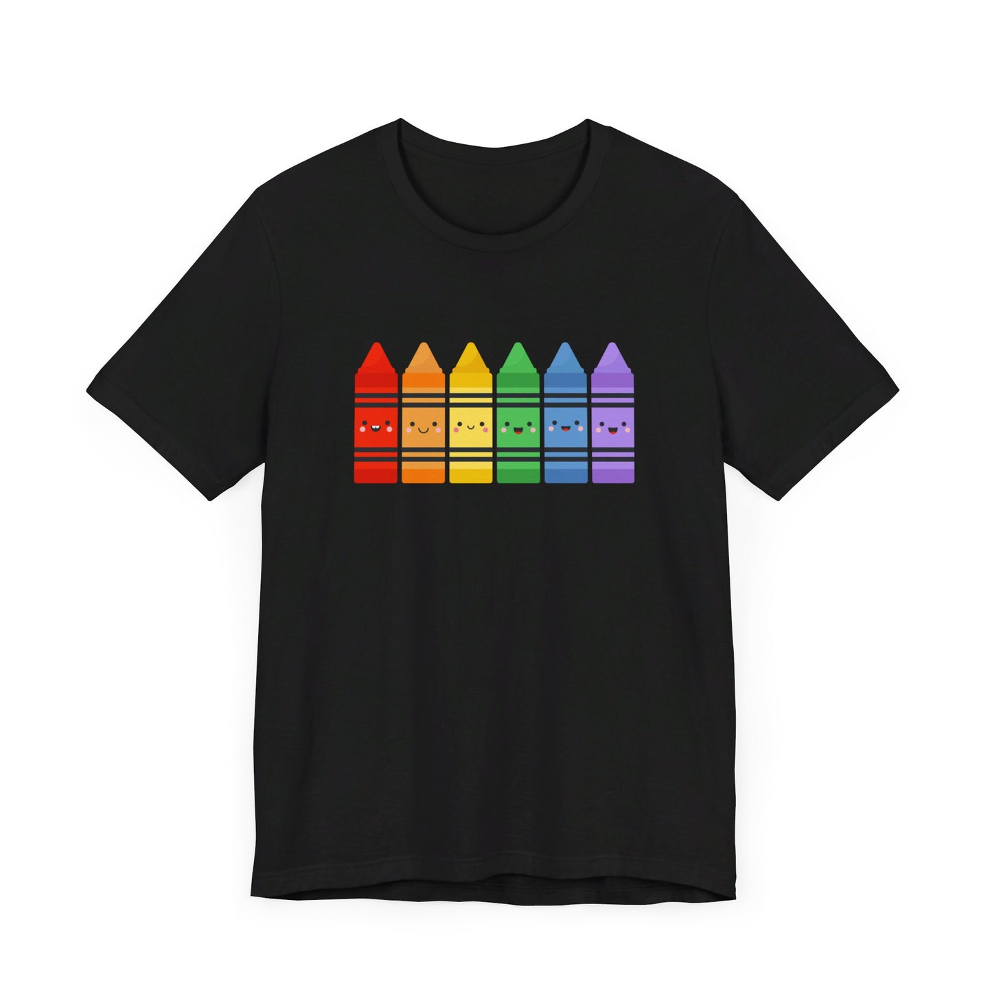 Crayon Rainbow Tshirt - Unisex Jersey Short Sleeve Tee