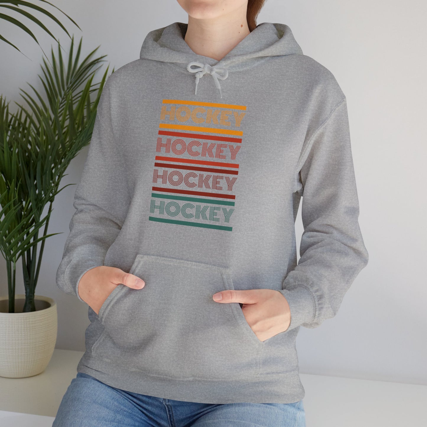 Retro Hockey - Unisex Heavy Blend™ Hooded Sweatshirt