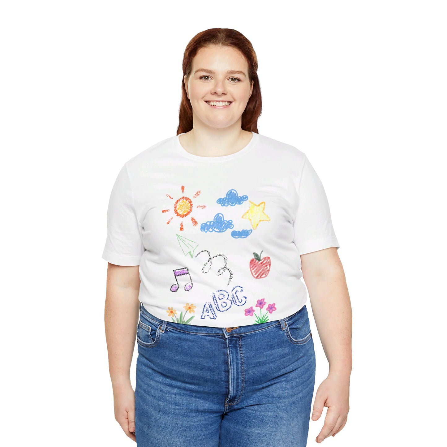 Crayon Doodles Tshirt - Unisex Jersey Short Sleeve Tee