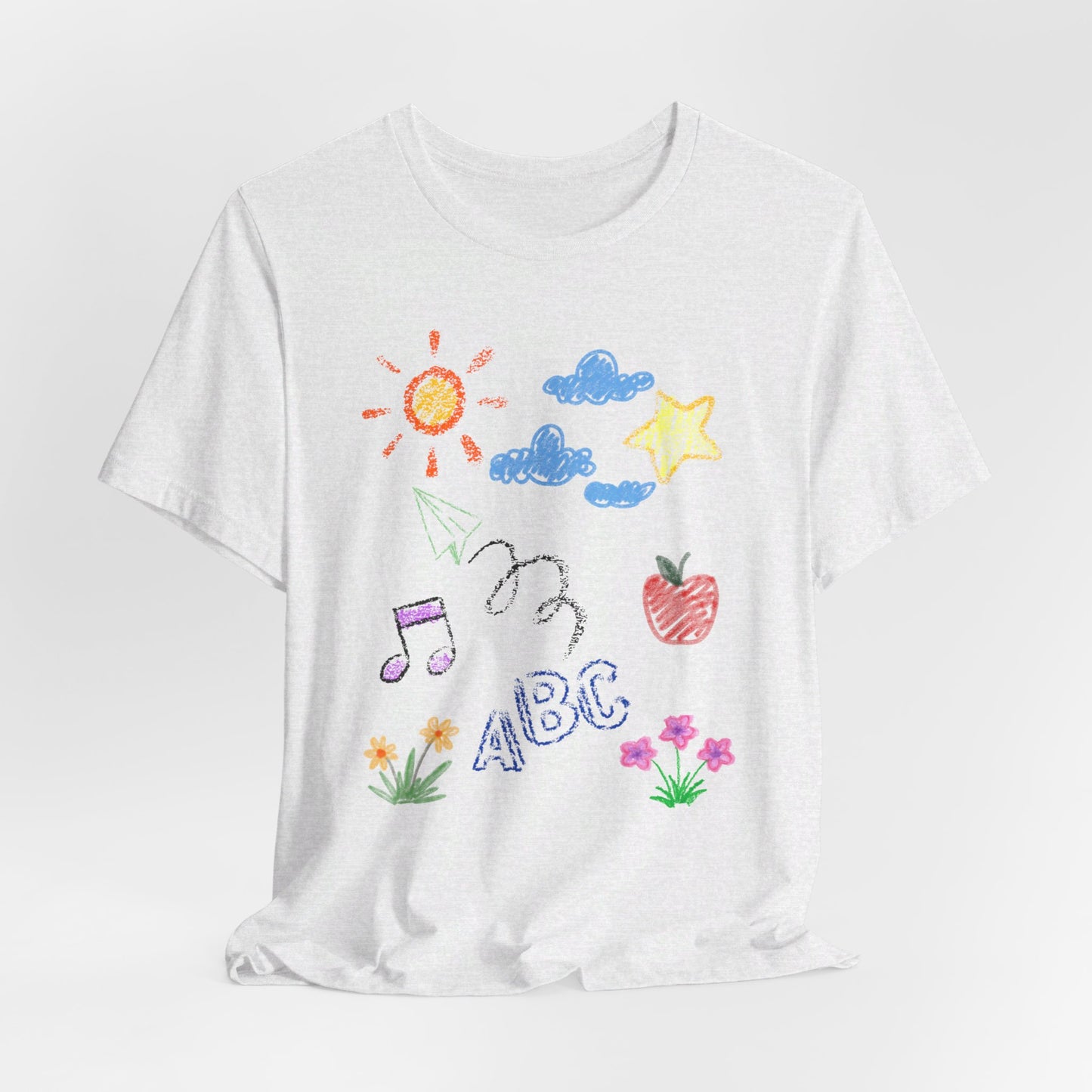 Crayon Doodles Tshirt - Unisex Jersey Short Sleeve Tee