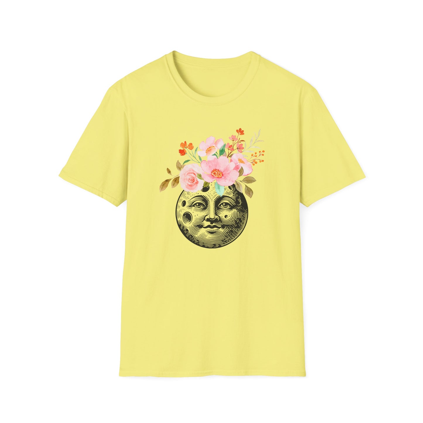 Flower Crown Moon - Unisex Softstyle T-Shirt