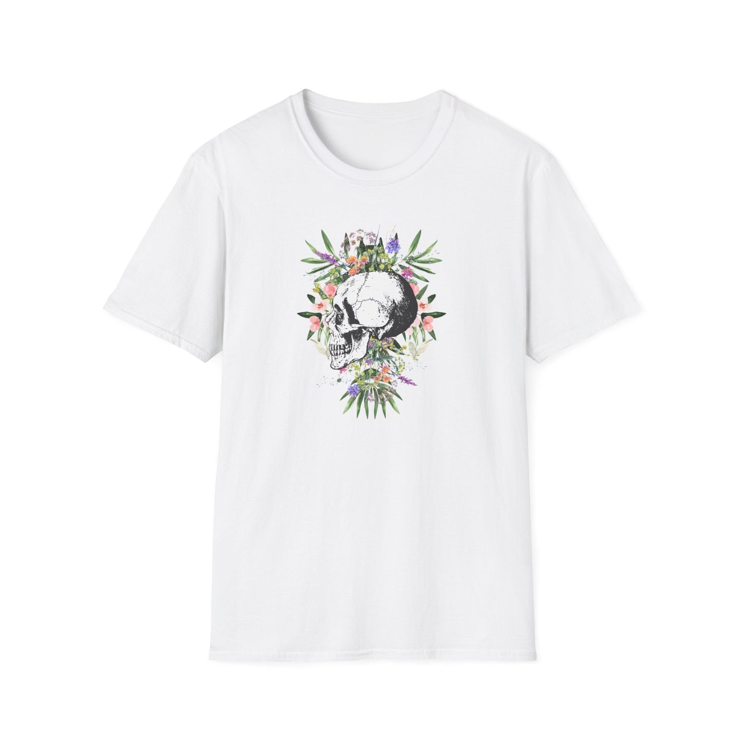 Botanical Skull - Unisex Softstyle T-Shirt