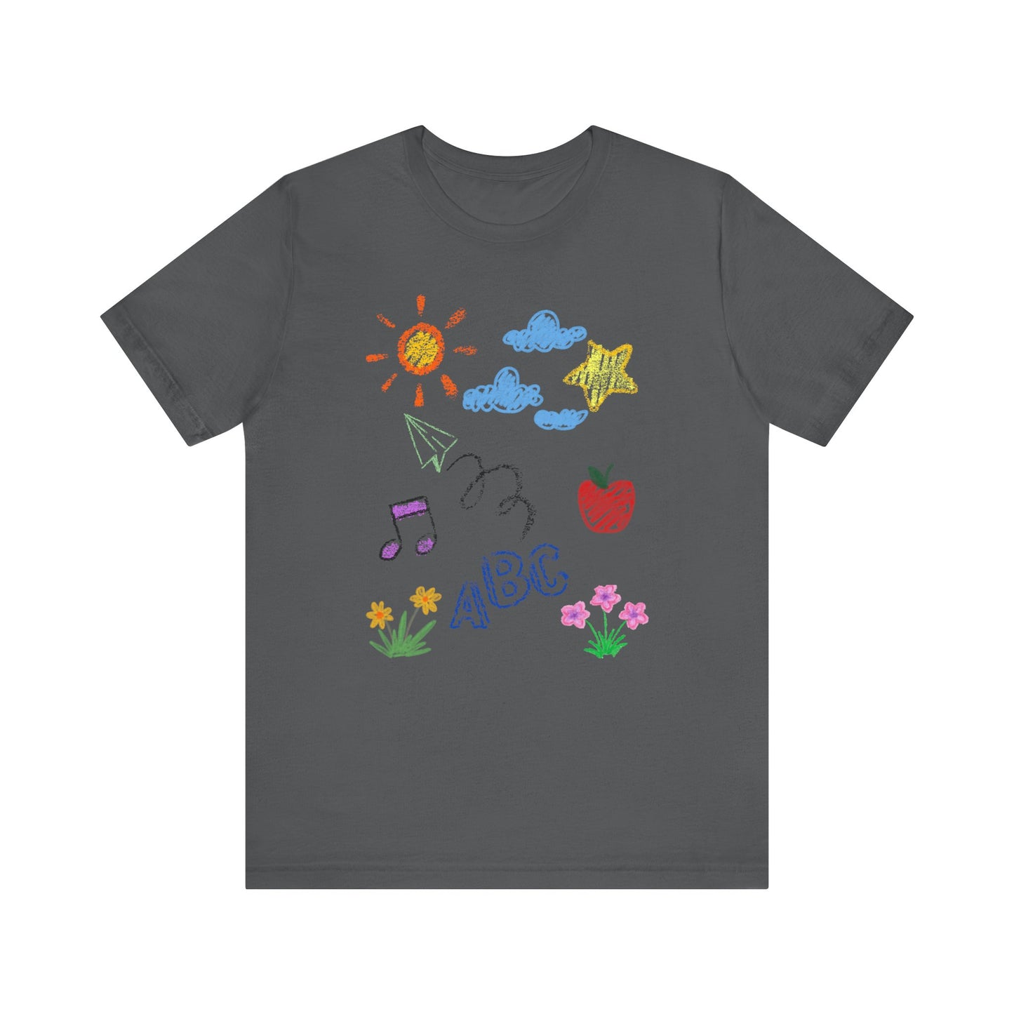 Crayon Doodles Tshirt - Unisex Jersey Short Sleeve Tee