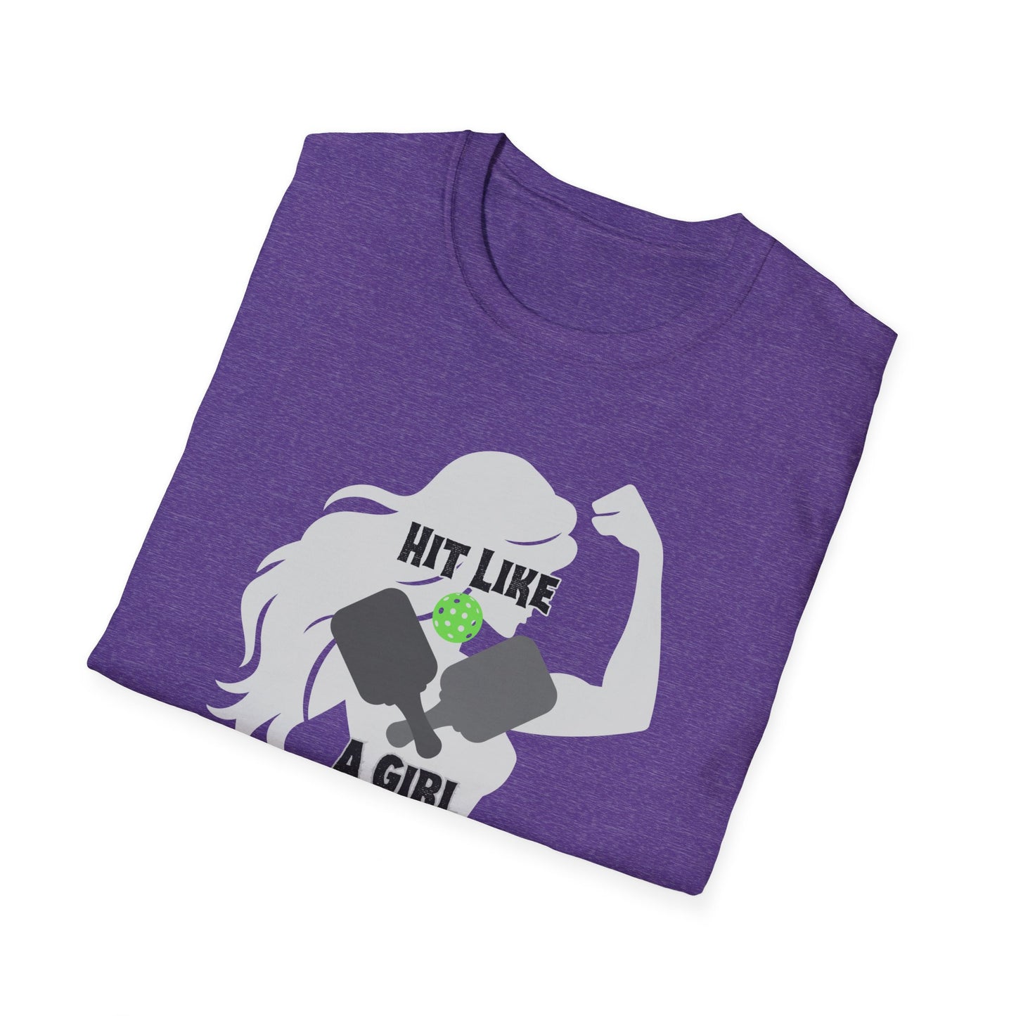 Hit Like a Girl Pickleball - Unisex Softstyle T-Shirt