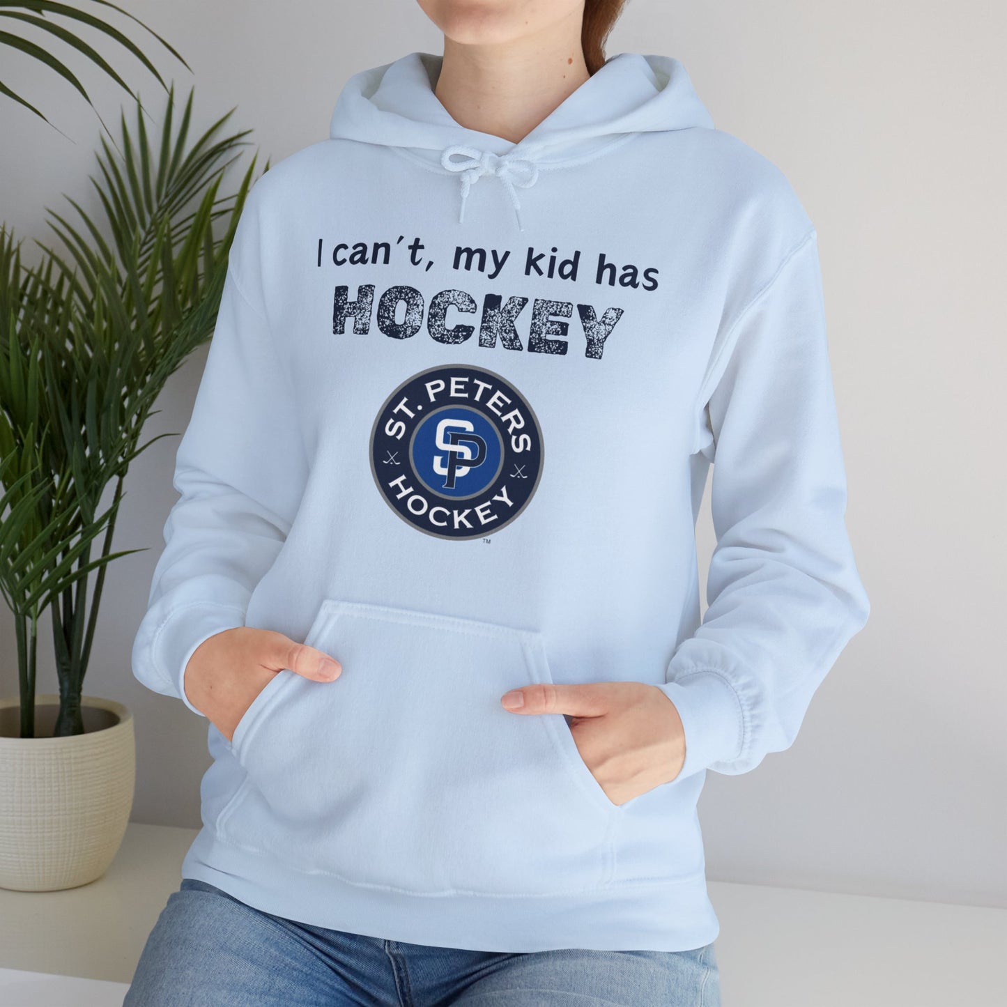 STP I can't, my kid has hockey - Unisex Heavy Blend™ Hooded Sweatshirt