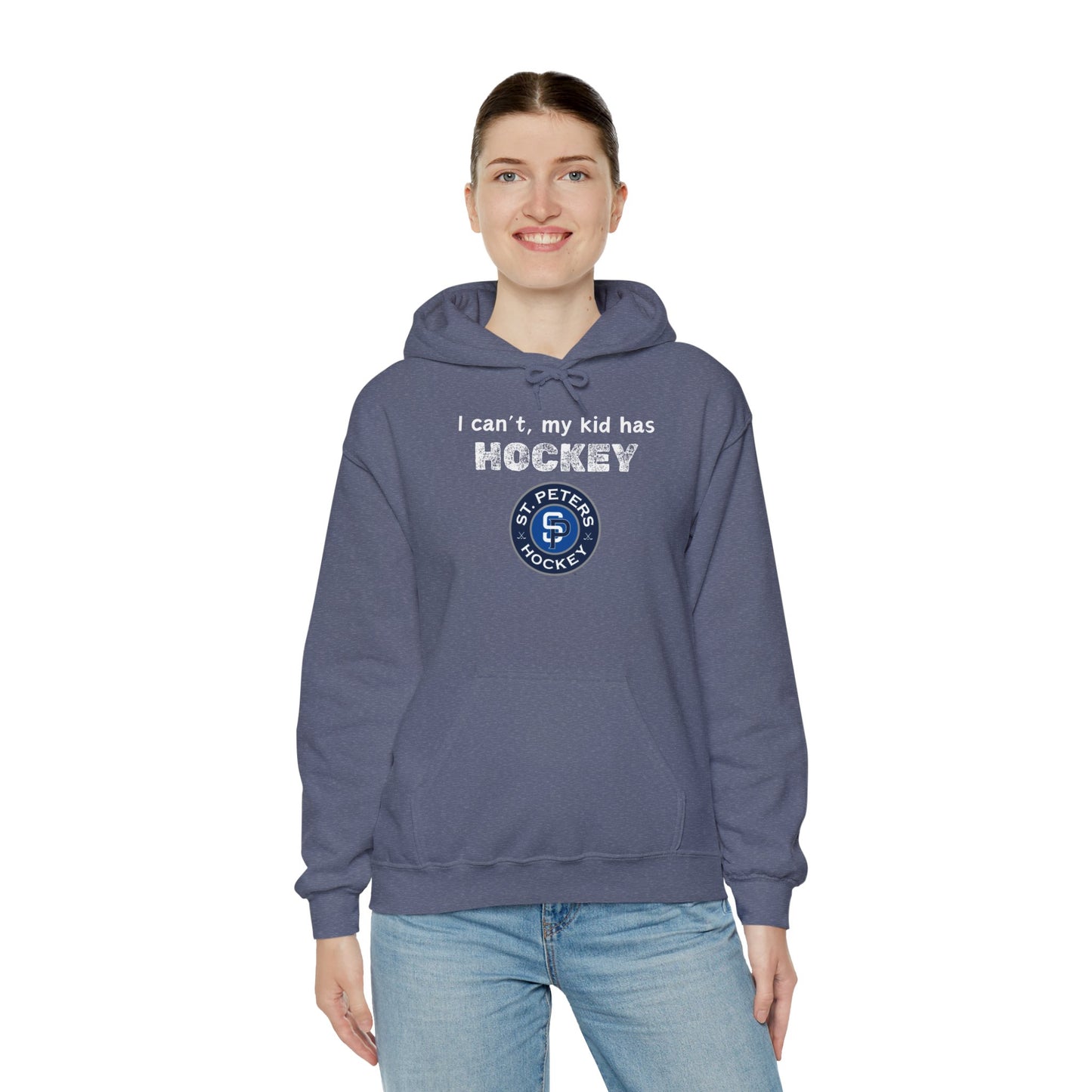 STP I can't, my kid has hockey - Unisex Heavy Blend™ Hooded Sweatshirt