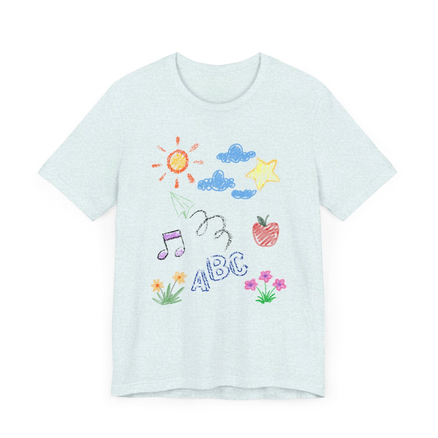 Crayon Doodles Tshirt - Unisex Jersey Short Sleeve Tee