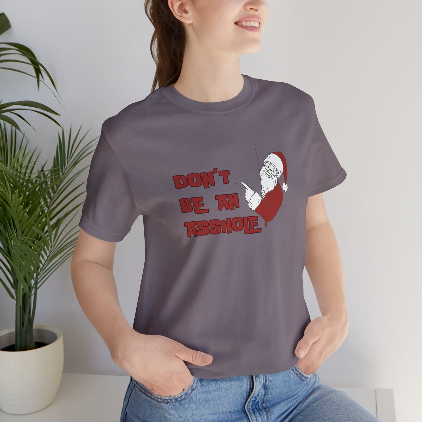 Christmas Don't be an A$$hole - Unisex Jersey Short Sleeve Tee