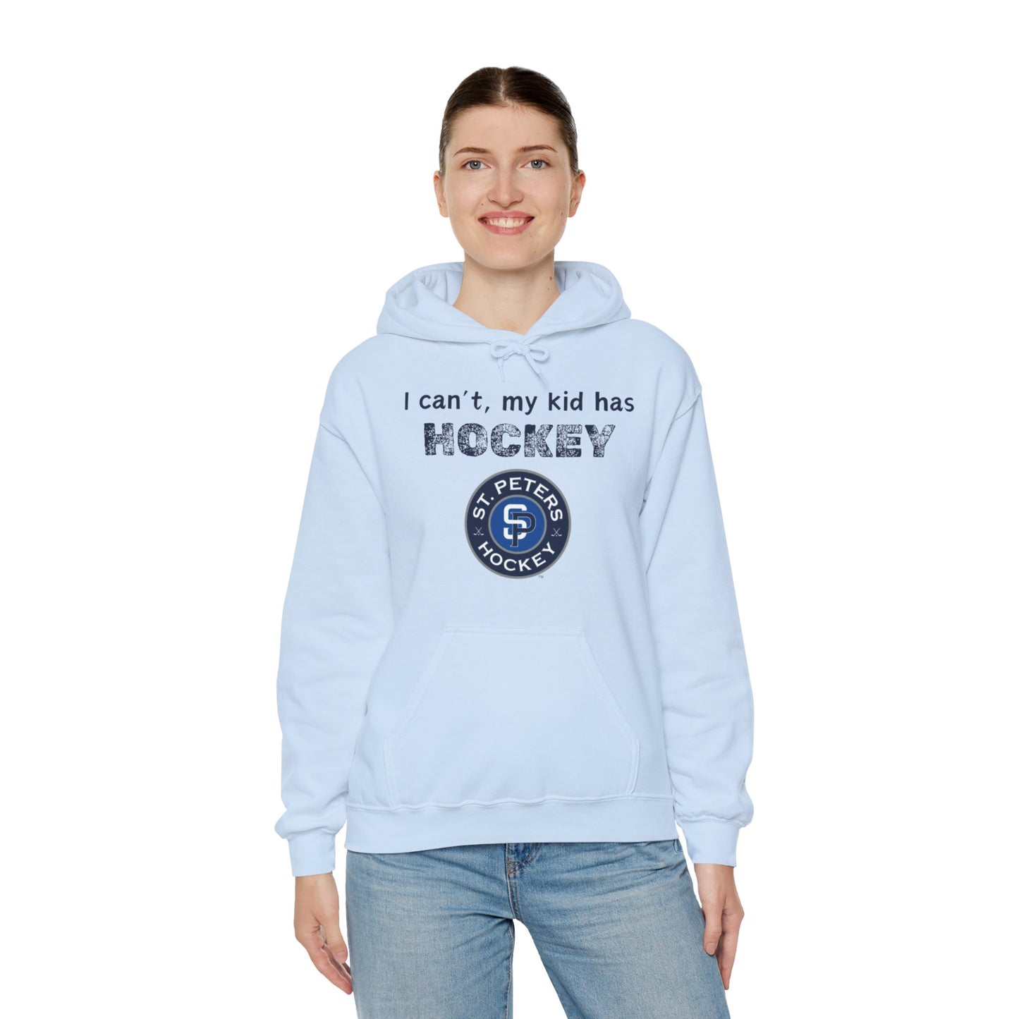 STP I can't, my kid has hockey - Unisex Heavy Blend™ Hooded Sweatshirt