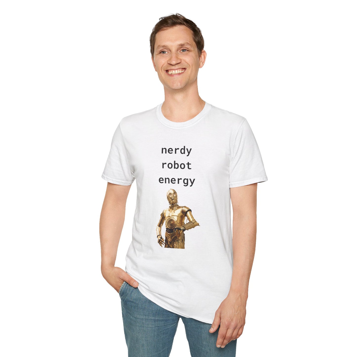 Nerdy Robot Energy - Unisex Softstyle T-Shirt