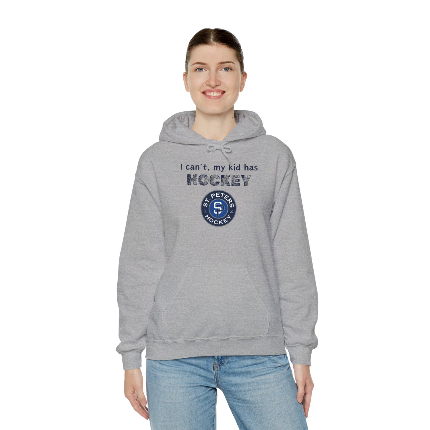 STP I can't, my kid has hockey - Unisex Heavy Blend™ Hooded Sweatshirt