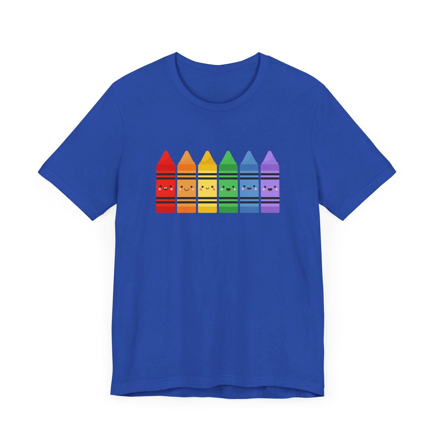 Crayon Rainbow Tshirt - Unisex Jersey Short Sleeve Tee