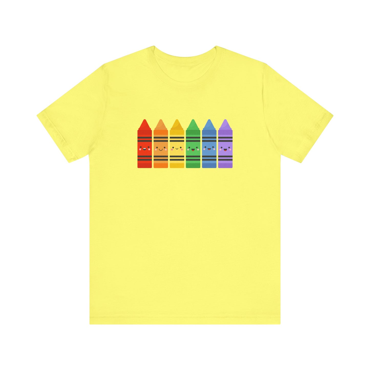 Crayon Rainbow Tshirt - Unisex Jersey Short Sleeve Tee