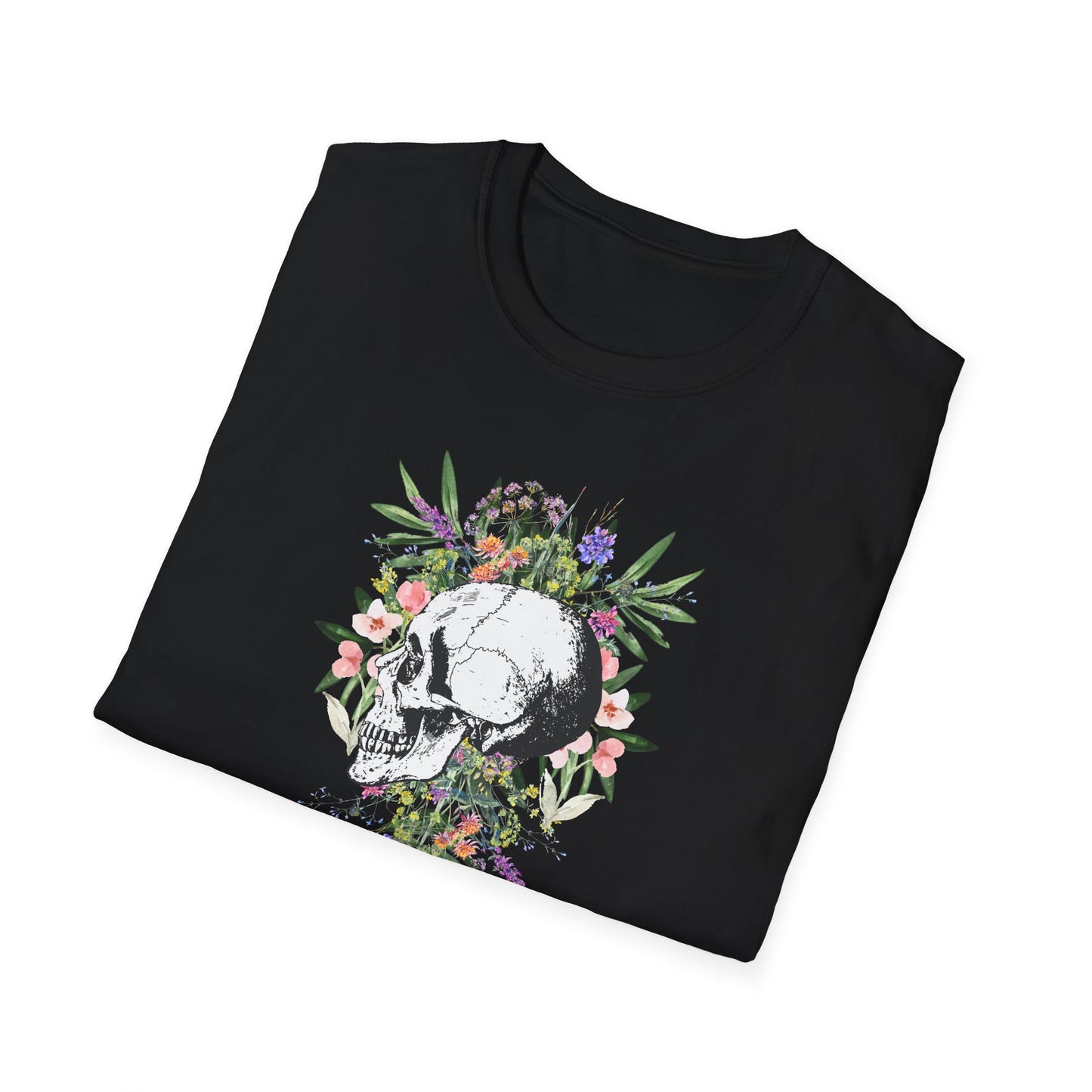 Botanical Skull - Unisex Softstyle T-Shirt