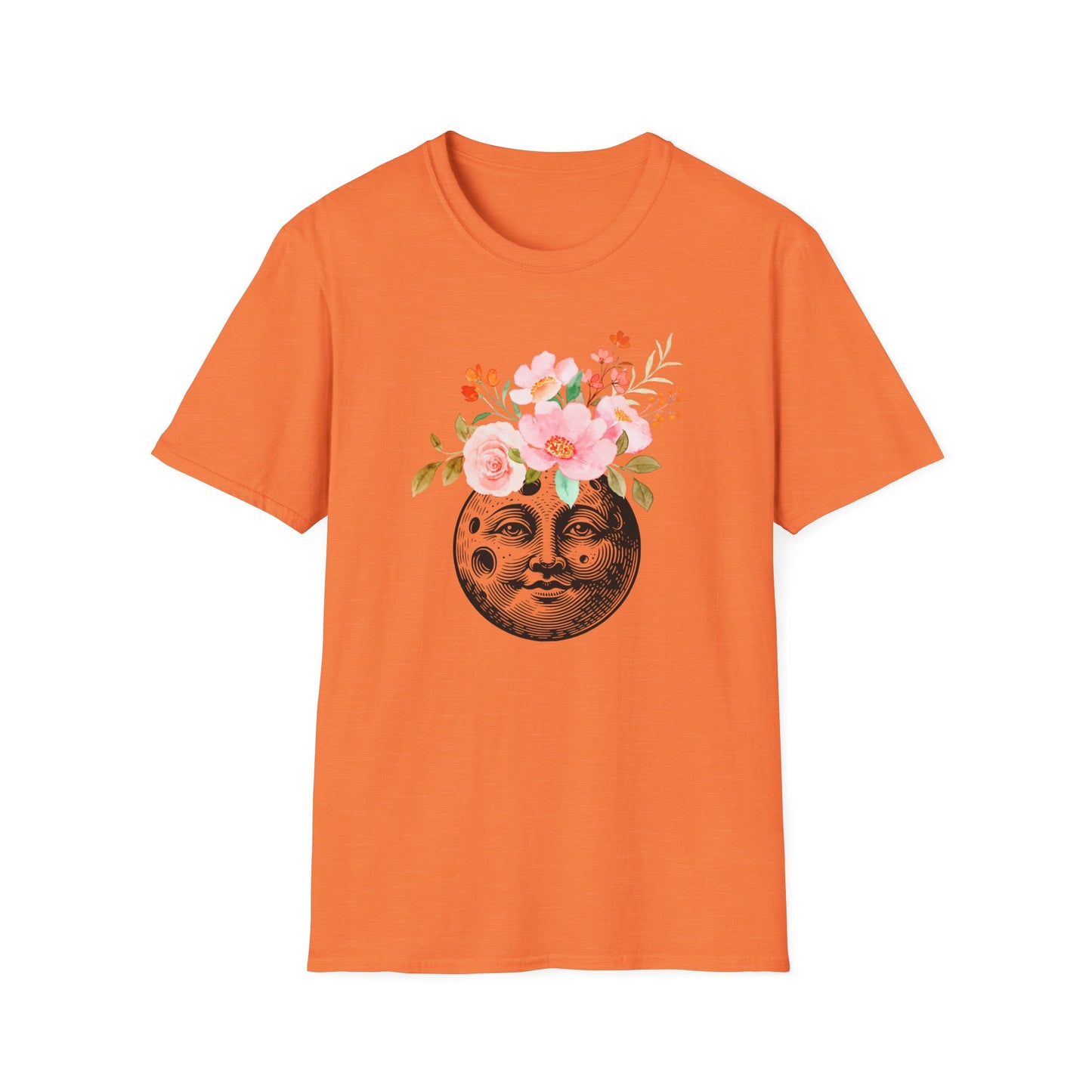 Flower Crown Moon - Unisex Softstyle T-Shirt