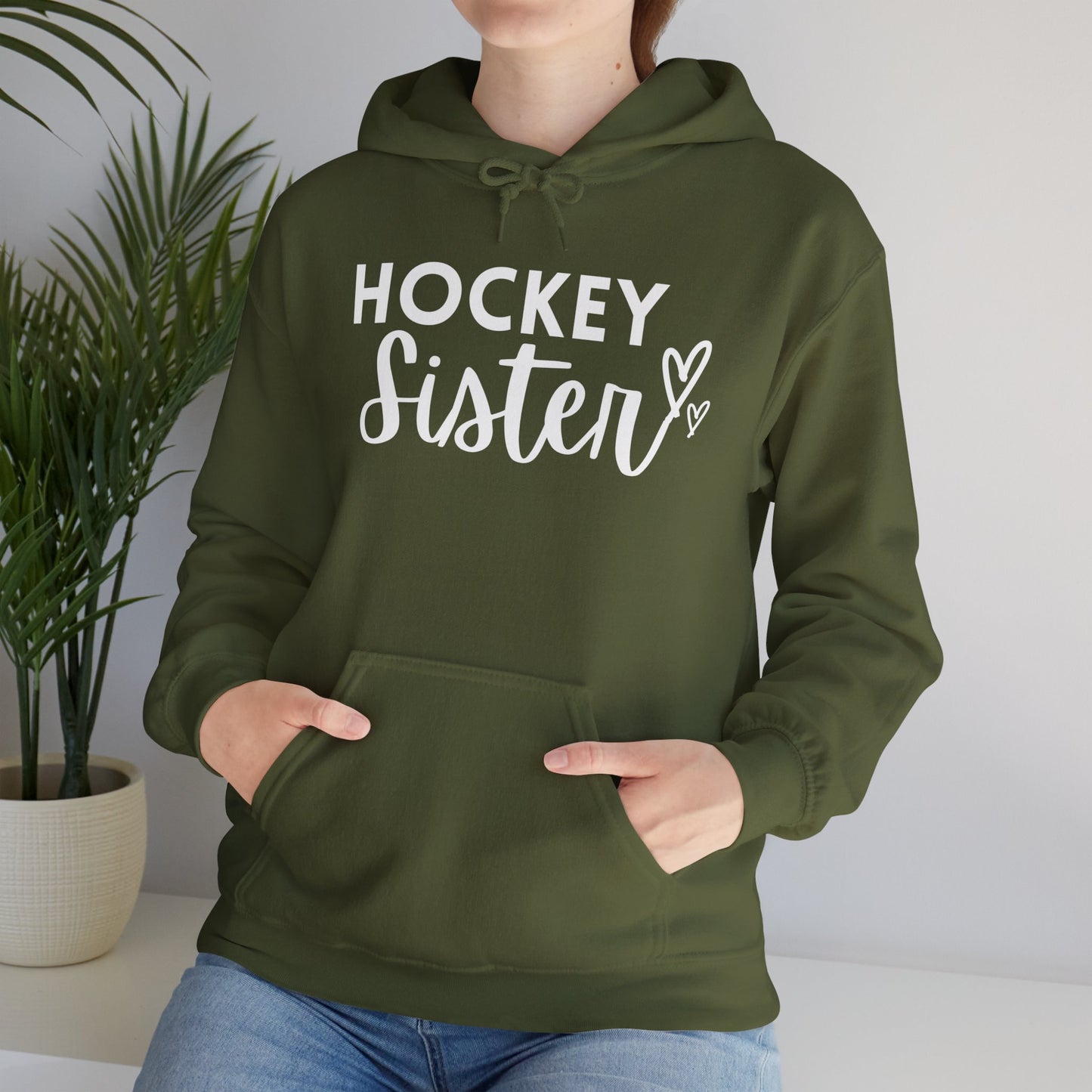 Hockey Sister Hoodie Unisex Heavy Blend™ Hooded Sweatshirt